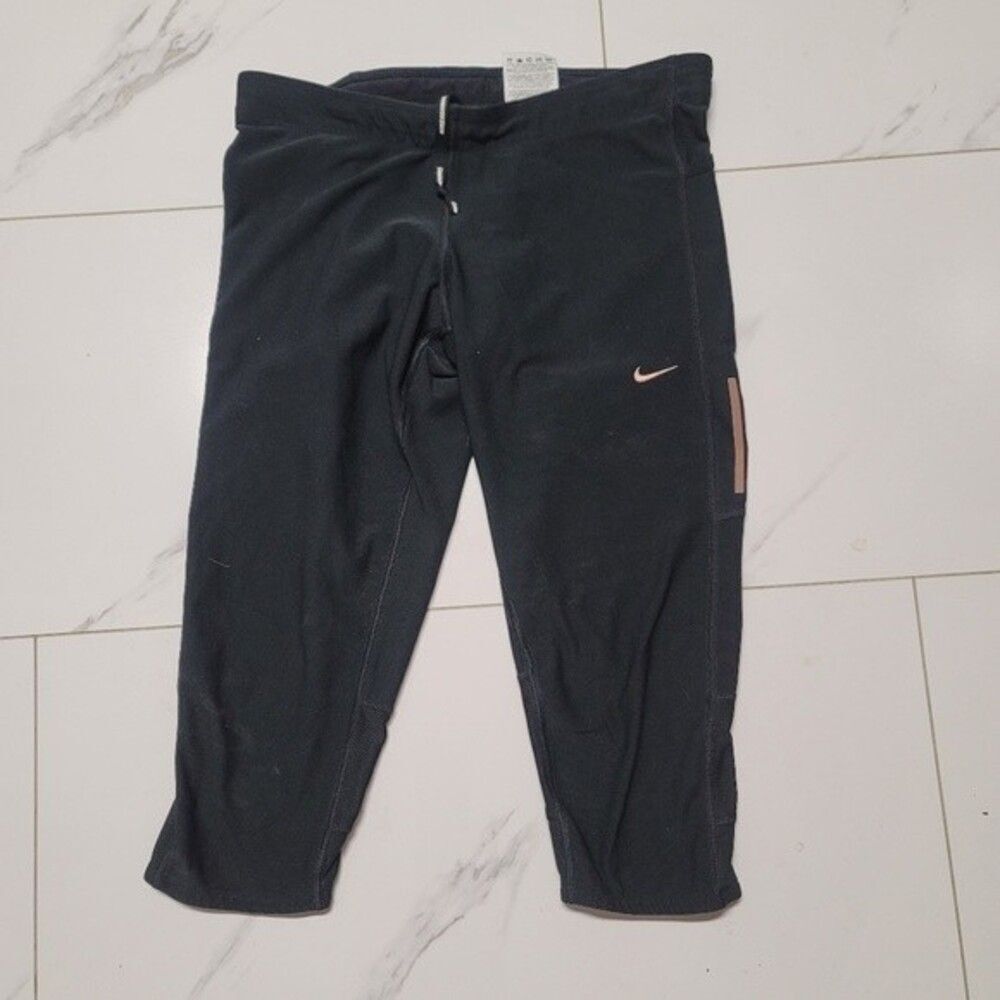 ~ womens nike dri fit running athletic capris - size M
